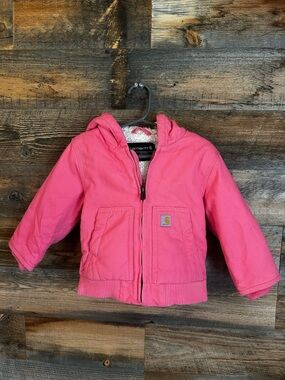 Carhartt Hot Pink Hooded Sherpa Jacket